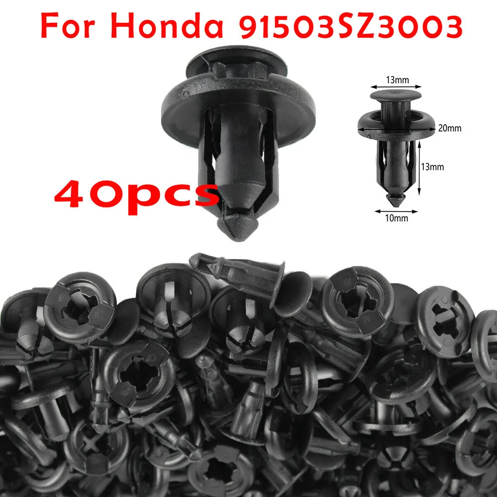 

Nylon Fastener Clip Retainer Rivet 10mm 40pcs 91503SZ3003 For Honda Acura