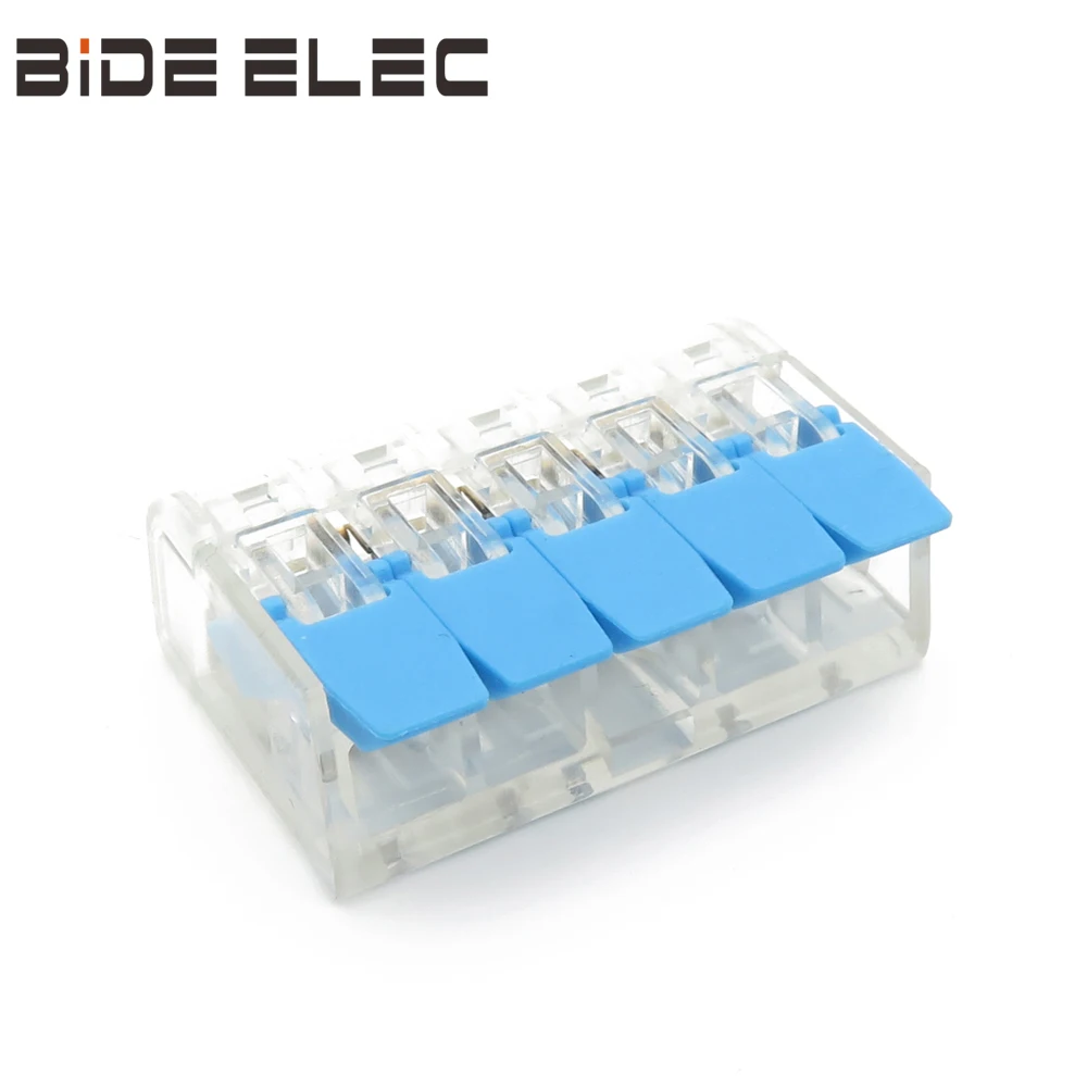 Разноцветная универсальная Клеммная колодка для проводника с рычагом AWG 28-12 10 шт.