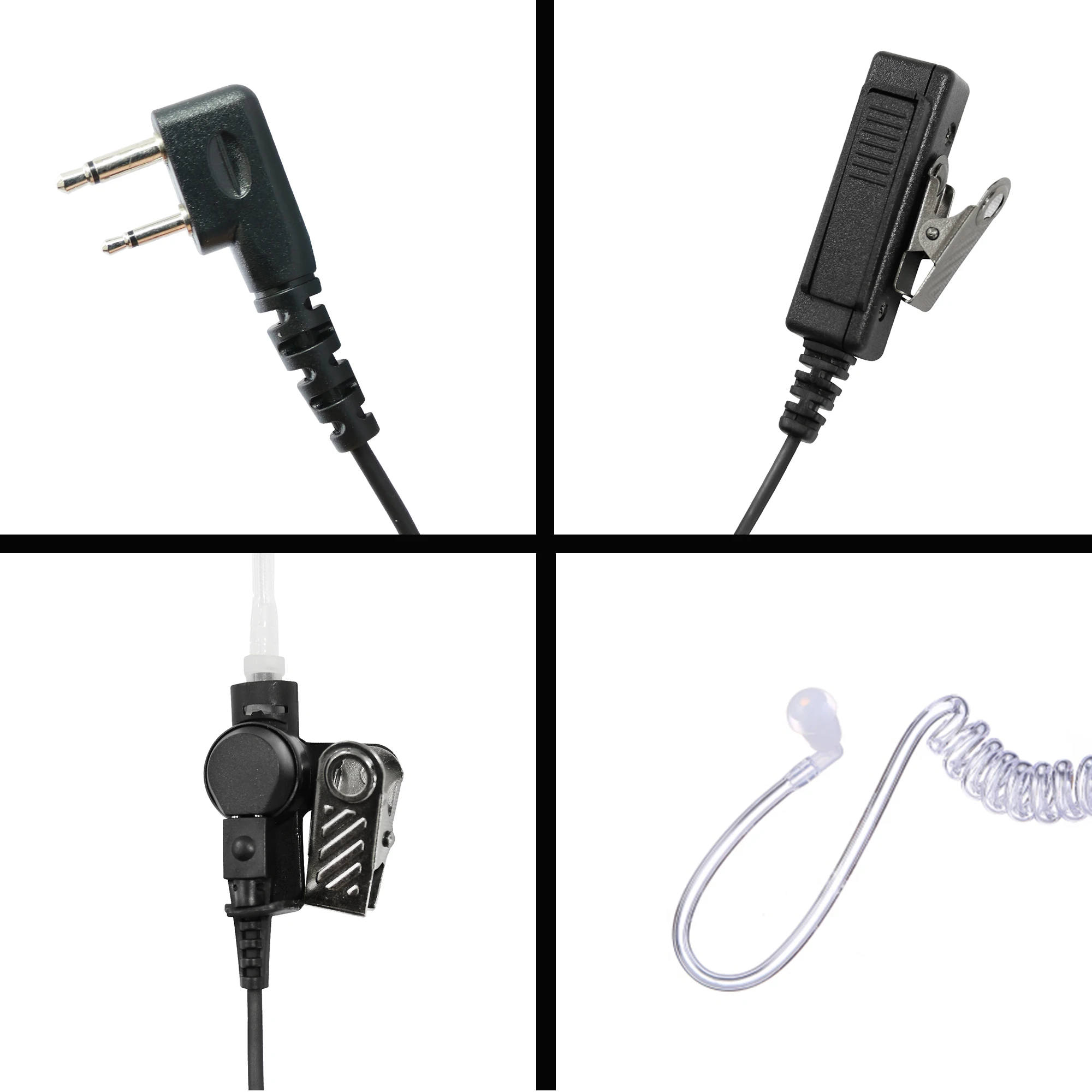 2-wire Surveillance Kit Headset Earpiece for F3001 IC-F3002 IC-F3003 IC-F3011 IC- F4011 IC-F25 IC-V80E IC-V82 IC-V85 F24 Radio