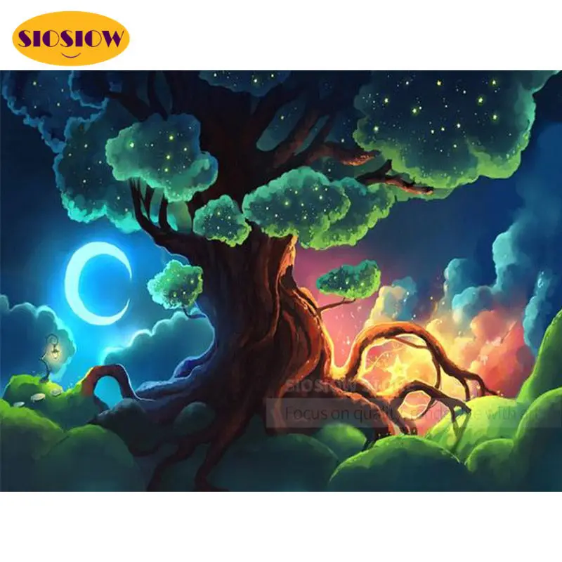 SIOSIOW 5d DIY алмазная живопись полный набор Фэнтези декорации мультфильм