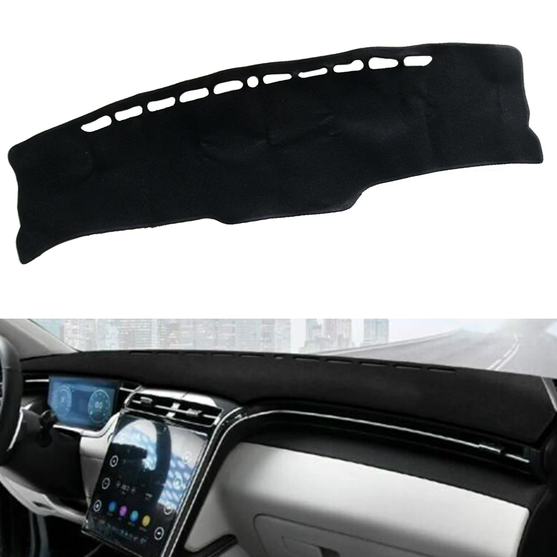 

Черный Автомобильный нескользящий коврик для приборной панели, Солнцезащитный чехол, аксессуары, подходит для Hyundai Tucson 2022 2023, левый руль