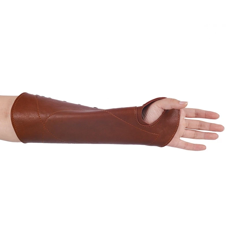 

Cow Leather Arm Guard Adjustable Strap Elasticity for Recurve Bow Shooting Barcer Archery Hunting