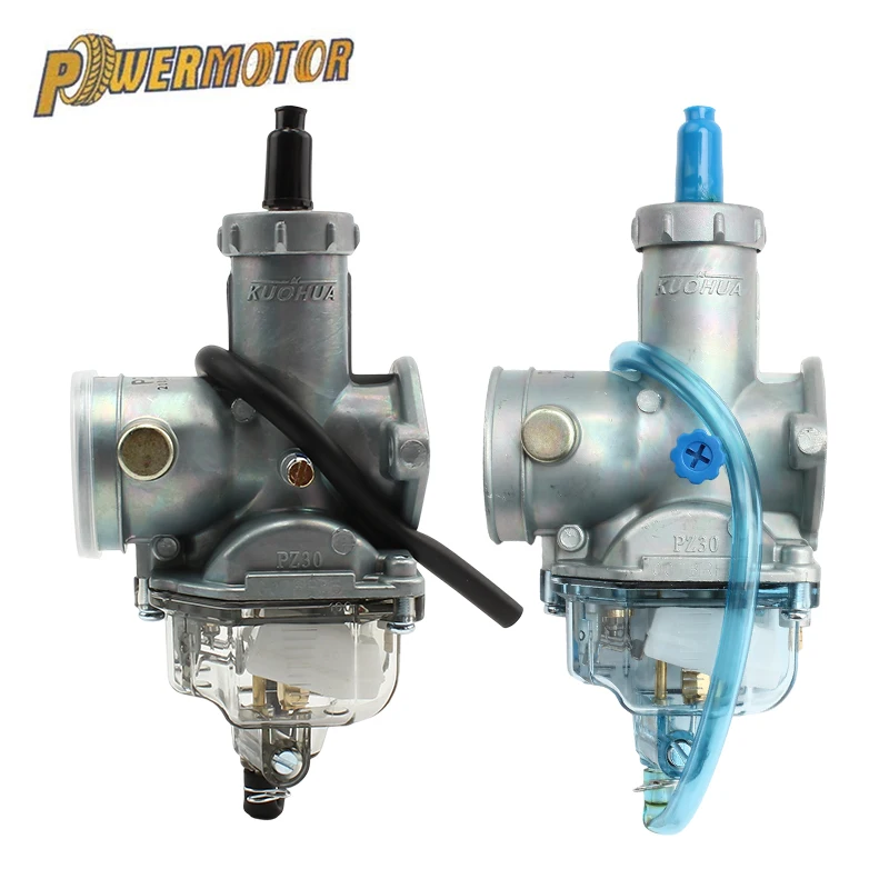 

PZ30 Carburetor 30mm Carb Power Jet with Transparent Base For 200cc 250cc Motorcycle Pit Dirt Bike ATV Quad Go kart