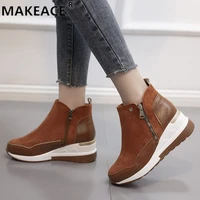 fashion womens shoes new large size womens high top shoes spring and autumn thick soles womens shoes sports casual shoes