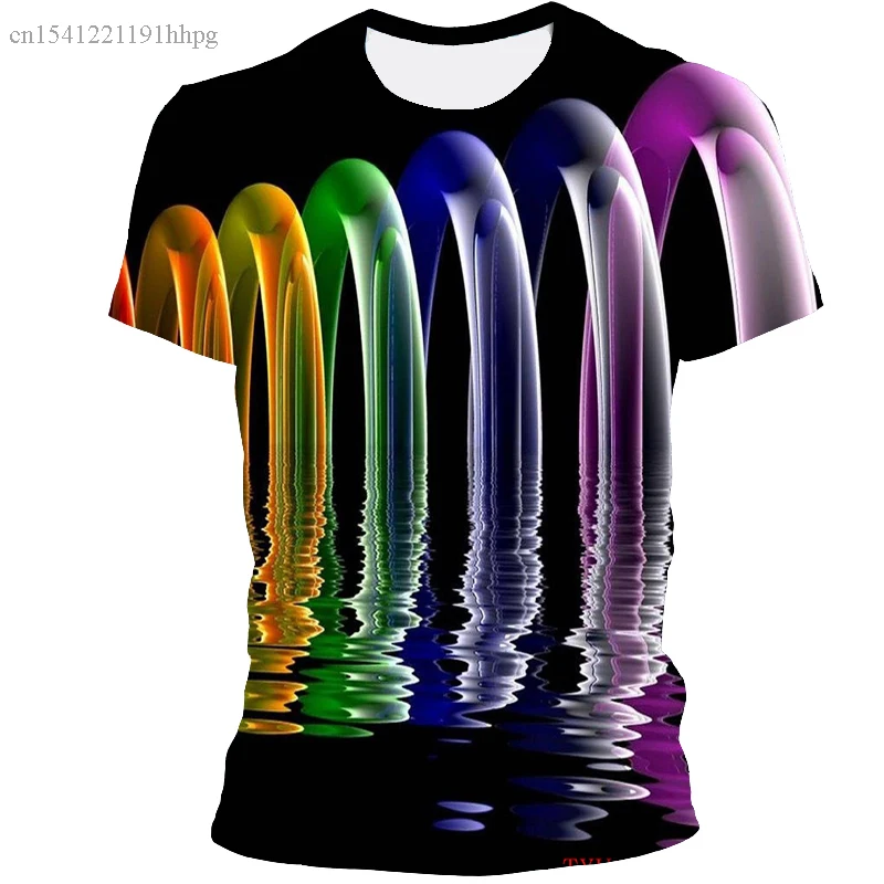 

2021 New Three-dimensional vortex graphic T-shirts Men's Summer 3D Print Casual 3D T Shirt Tops Tee t shirt for men XXS-6XL