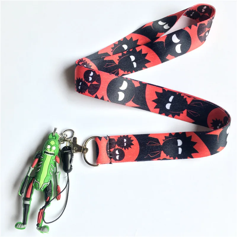E And Pickle B Брелок для ключей с аниме-героями мультфильмов; Ремешок Для ключей; Ремешок для мобильного телефона; веревка для удостоверения личности; веревка для спортзала - Цвет: E And Pickle B