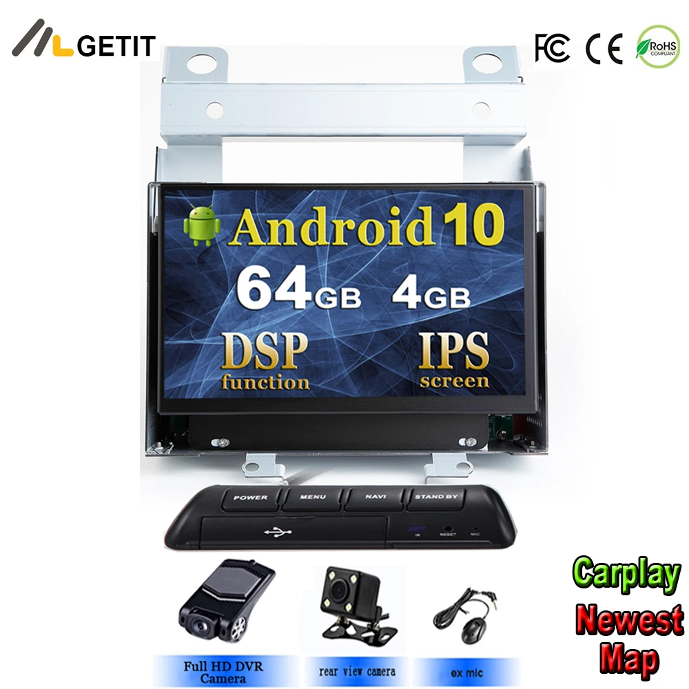 DSP чип ips экран Android 10 Автомобильный мультимедийный плеер для Land Rover freelander 2 2007-2012 gps навигация стерео радио WiFi BT