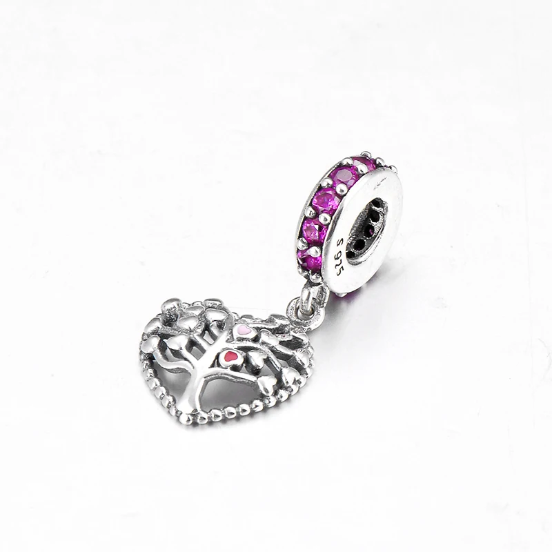 Бусины-подвески из серебра 925 пробы в форме сердца | Украшения и аксессуары