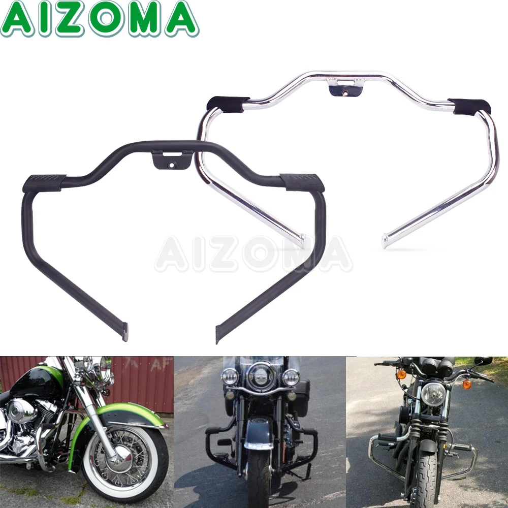 

Mustache Motorcycle Bumper Engine Guard Crash Bar For Harley Softail Slim Street Fat Bob Sport Glide Breakout Low Rider 18-20