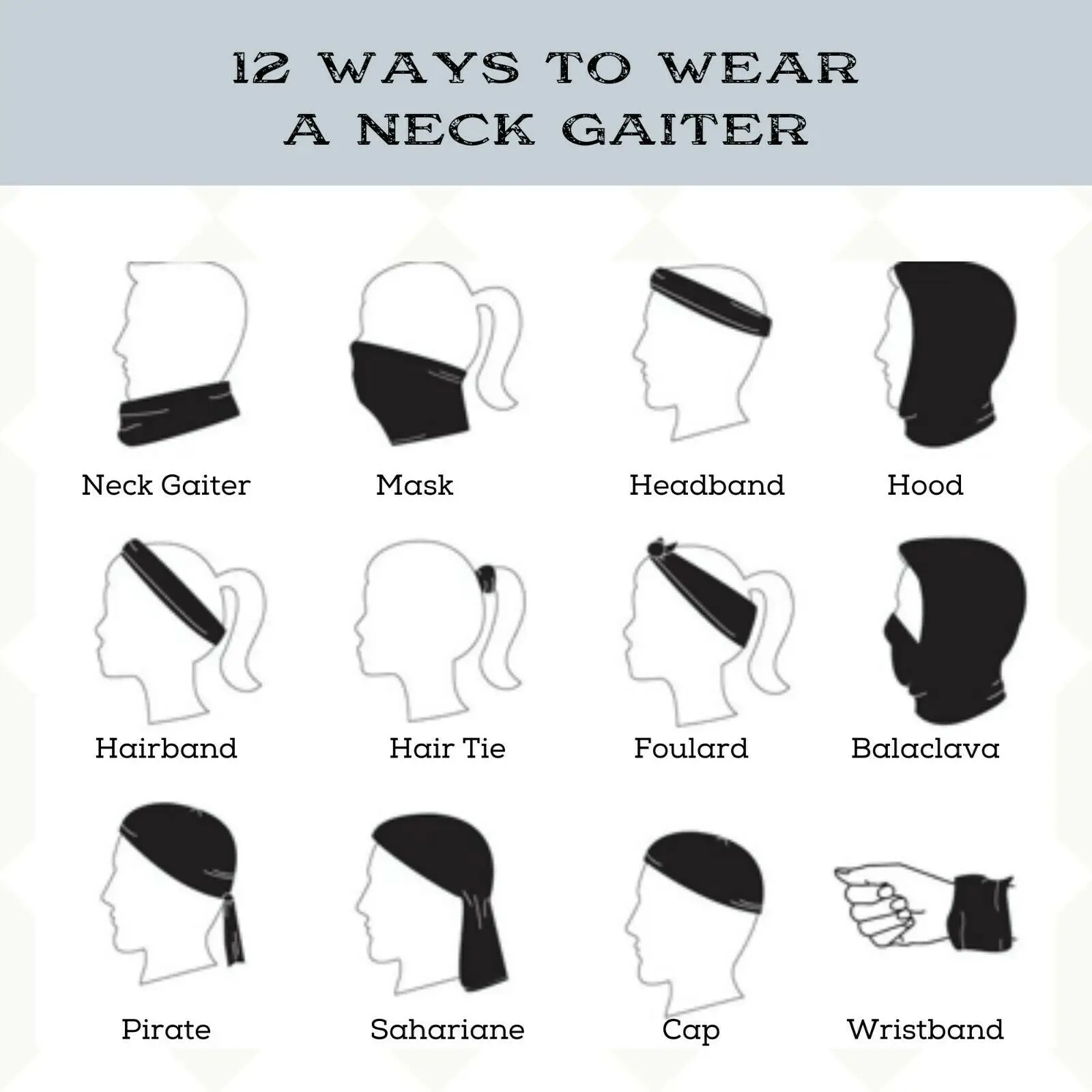 

Outdoor Sport Magic Scarf Neck Warmer Tube Hiking Cycling Face Head Wrap Cover Bandana Balaclava Headband