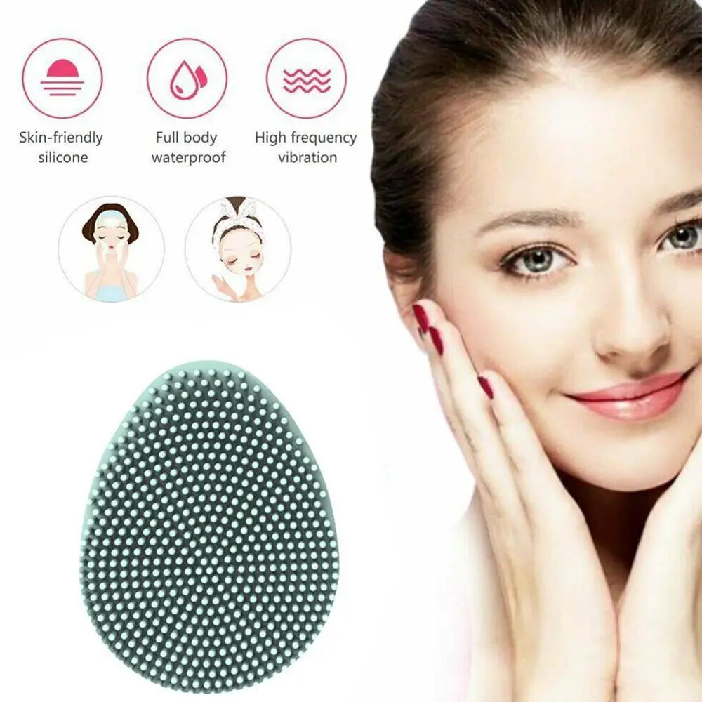 Очищающая щетка для лица звуковая вибрация очиститель Мягкий силикон Глубокая
