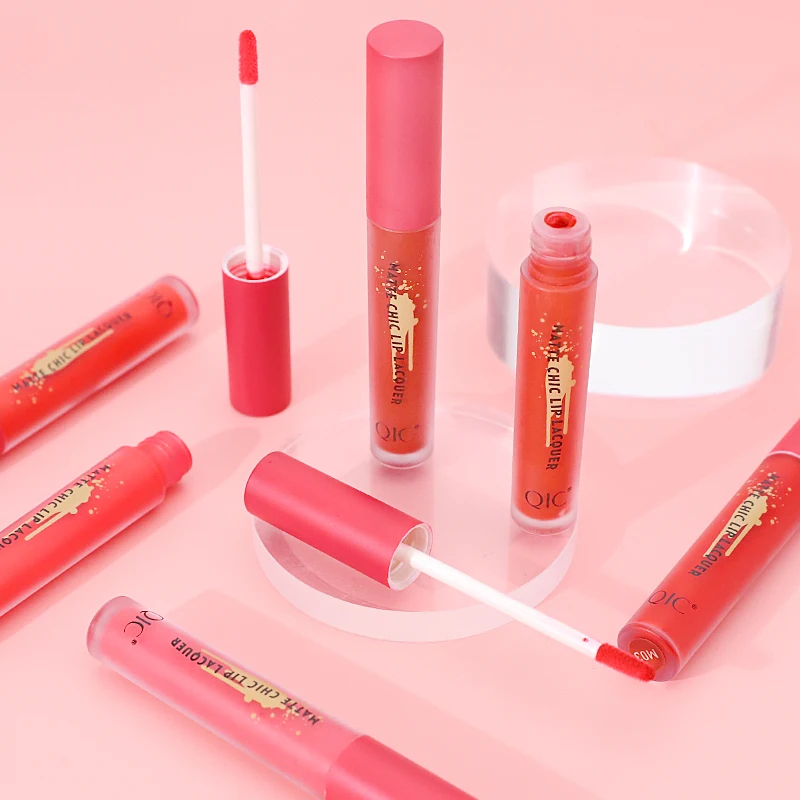 

QIC Matte Velvet Lip Glaze Waterproof Lasting Moisturizing Not Easy To Fade Lip Gloss Lipstick Cosmetics drop shipping