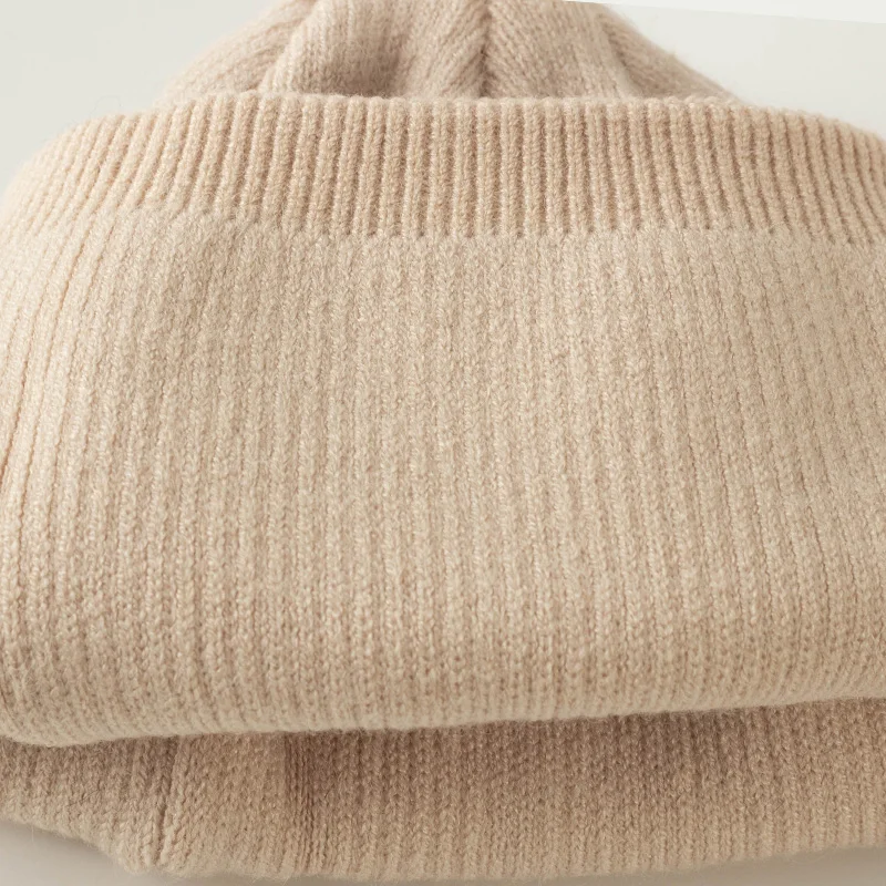 

Geebro Children Knit Cashmere Beanie triple color Real Raccoon Fur PomPom Winter Hat Girl Warm Skullies Bone Kids Baby Soft Cap