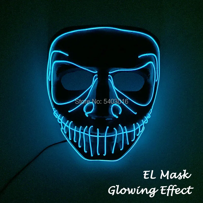 

10 Colors LED Purge Mask Halloween Glowing Mask LED Light Up Mask for Women Men Halloween Cosplay Costume Christmas Gift