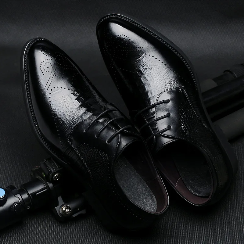 Мужская обувь с перфорацией типа броги Chaussure Homme Повседневная Деловая из