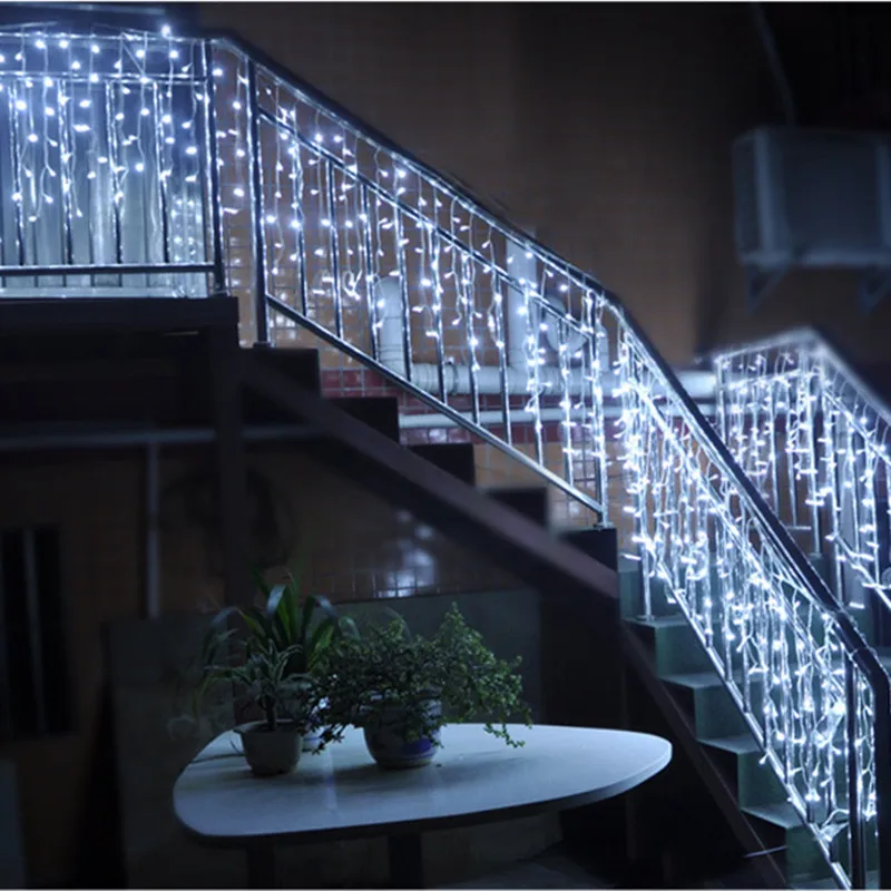 

5M Waterproof Outdoor Christmas Light Droop 0.4-0.6m Led Curtain Icicle String Lights Garden Mall Eaves Decorative Lights Natal