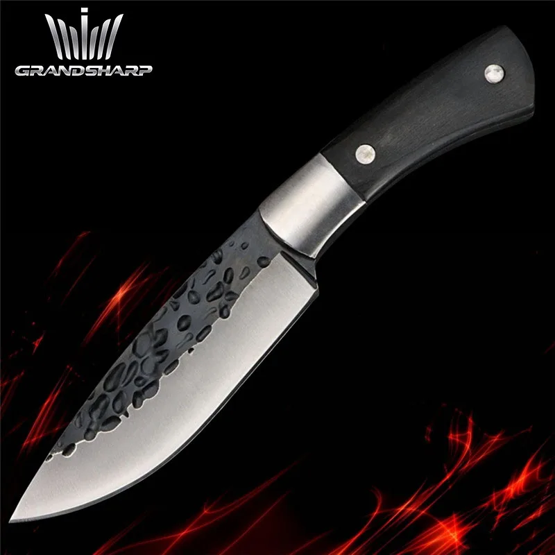 

Hunting Knife Leather Scabbard Outdoor Camping Survival Tool BBQ Fishing Defense Gadgets Fixed Blade Knives Tactical Equipment