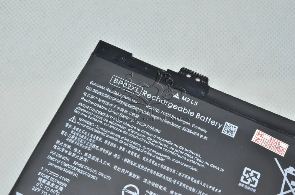 Аккумулятор JIGU 41 Вт/ч 7 В BP02XL для ноутбука HP Pavilion 15 849569 421 541 542 543 849909 850|Аккумуляторы
