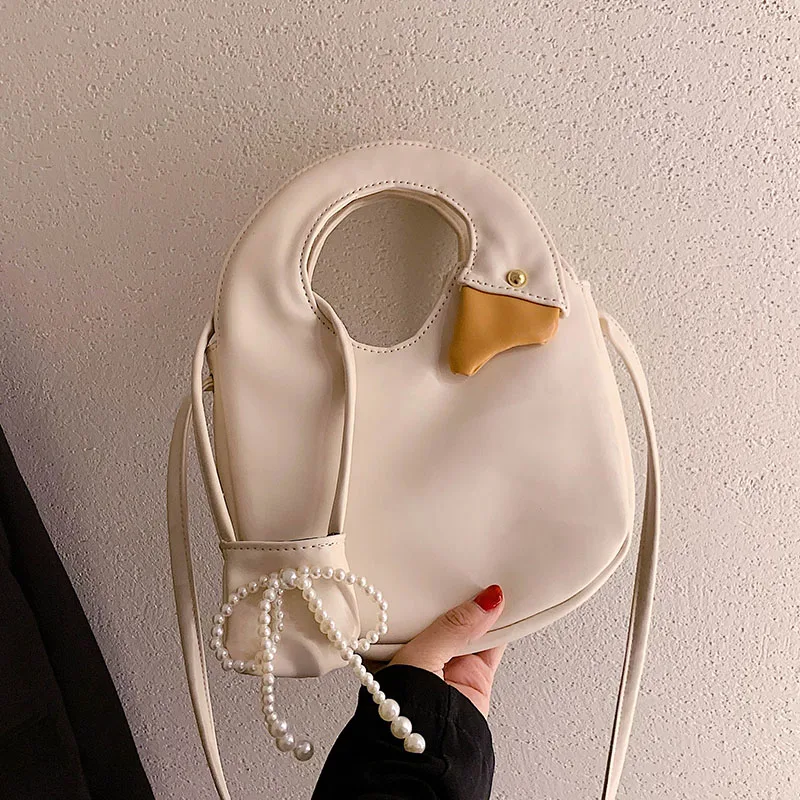 

Goose Saddle bag Small Underarm bag 2021 Summer New Quality PU Leather Women's Designer Handbag Chain Shoulder Messenger Bag