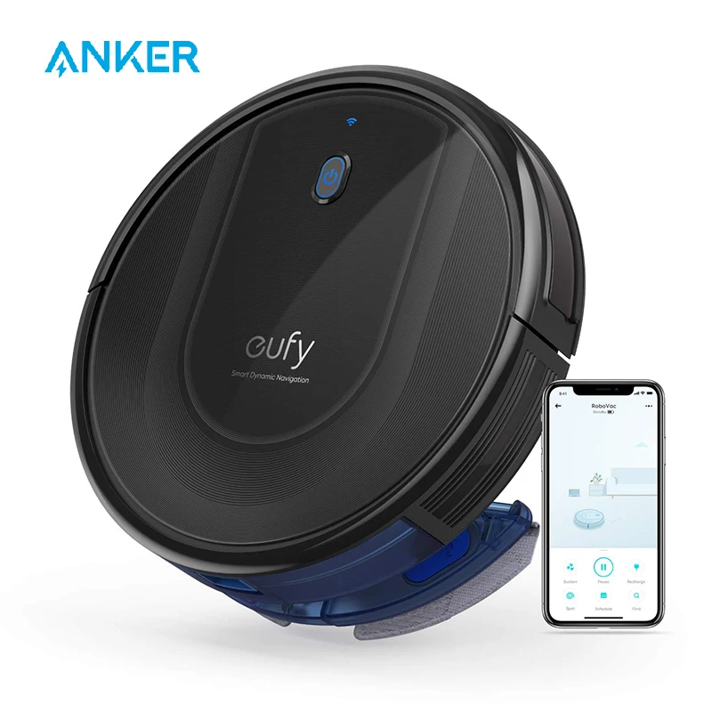 eufy RoboVac G10 Hybrid, Robot Vacuum Cleaner, Smart Dynamic Navigation, 2-in-1 Sweep and mop, Wi-Fi, Super-Slim, 2000Pa