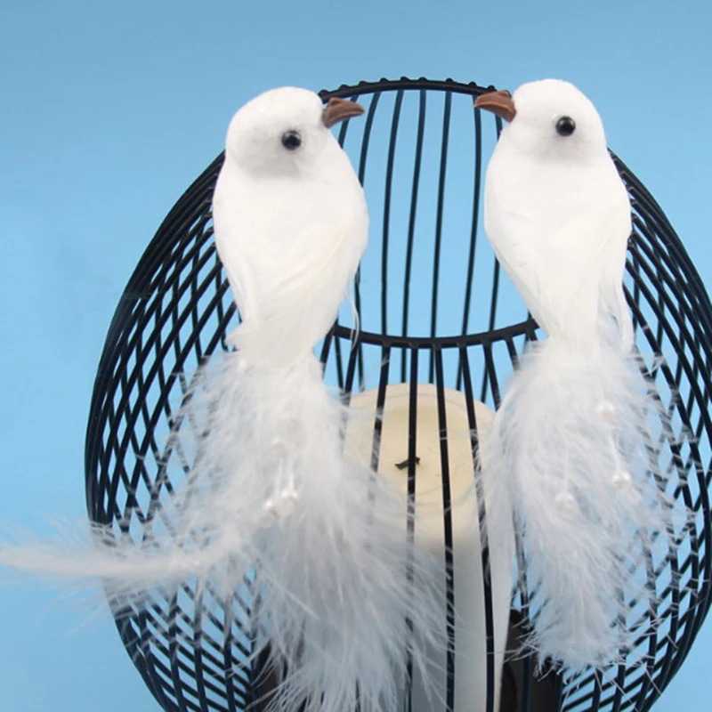 1Pcs Simulation Birds Artificial Feather Doves Park Mall Ornament | Дом и сад
