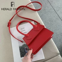 solid color mini crossbody bags for women 2021 luxury quality pu leather shoulder bag female trend designer handbags and purse