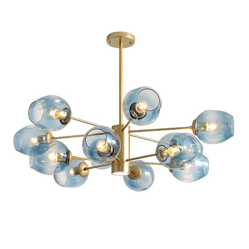 

Modern LED Glass Chandelier Lighting Dining Room Decoration Lamp Living Room Chandeliers Indoor Decor Hanging Lighting Fixtures