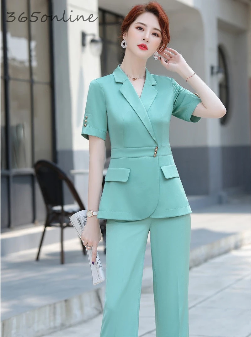 Женские деловые костюмы больших размеров модель 2020 года летние Униформа