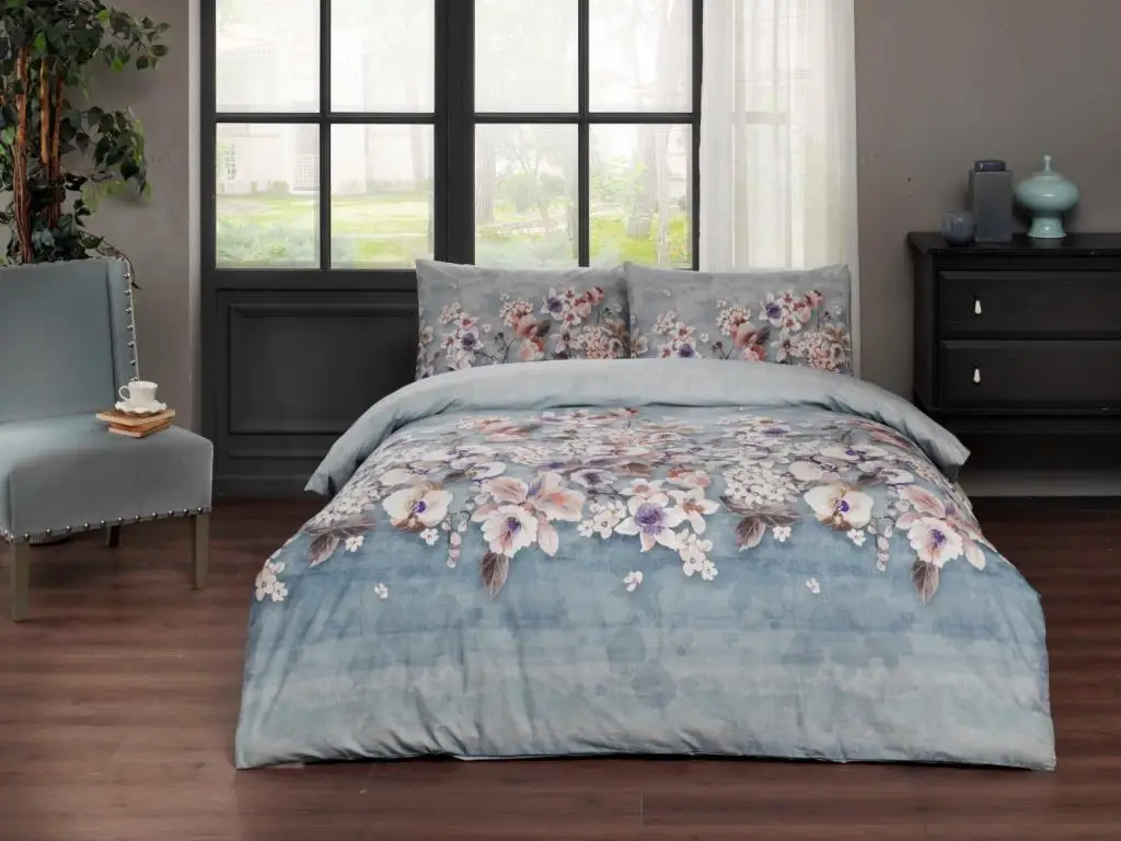 

Crown Double Ranforce Duvet cover set Liza Blue