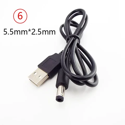 Штекерный разъем USB типа A для DC 5 В 2,0*0,6 мм 2,5*0,7 мм 3,5*1,35 мм 4,0*1,7 мм 5,5*2,1 мм 5,5*2,5 мм Штекерный разъем для кабеля питания