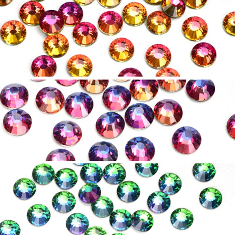 Высокое качество все размеры лимонный цвет без горячей фиксации Стразы для