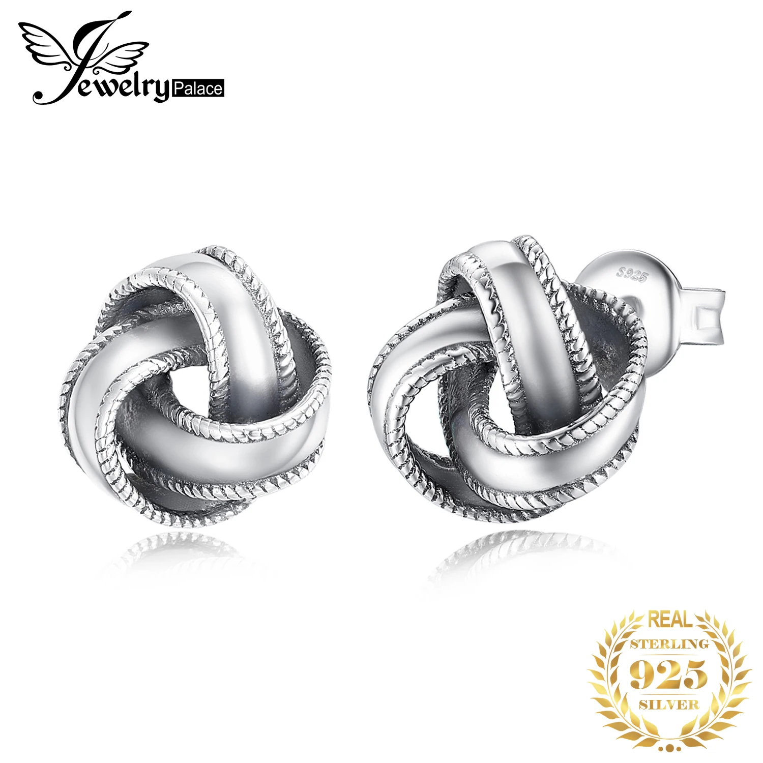 Женские винтажные серьги гвоздики JewelryPalace из окисленного серебра 925 пробы с