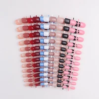 the new nail art 24pcs false nails tools artificial nail piece wearable full cover detachable nail supplies for professionals