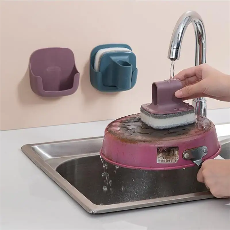 Мощная настенная губчатая щетка с ручкой губчатые щетки для мытья посуды очистки