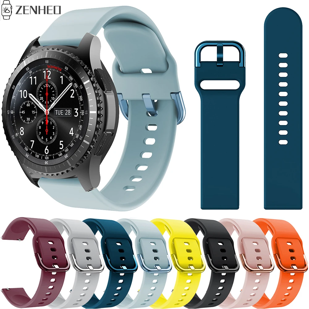 

22mm Silicone Strap For Samsung Gear S3 Frontier/Classic Replacement Watchband For Samsung Galaxy Watch 46mm