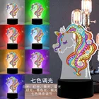 Алмазная живопись, 3d настольная лампа, креативная, сделай сам, алмазная живопись, цветная, цветная, меняющая цвет, сенсорная алмазная живопись с Usb, светильник
