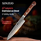 XINZUO 6 ''нож vg10 Дамасская сталь кухонные ножи для овощей Палисандр Ручка нержавеющая сталь нож для очистки овощей