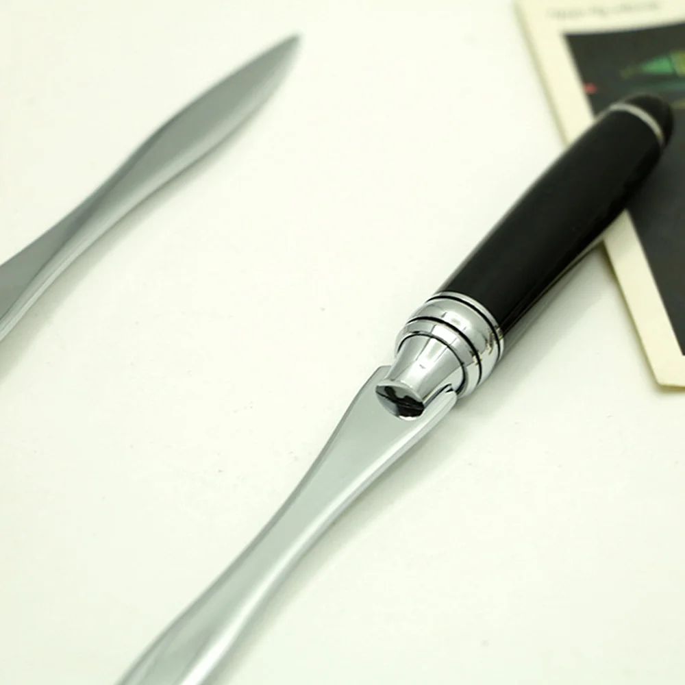 

3PCS Vintage Metal Letter Opener Practical Paper Cutter for Office Home School (Black)
