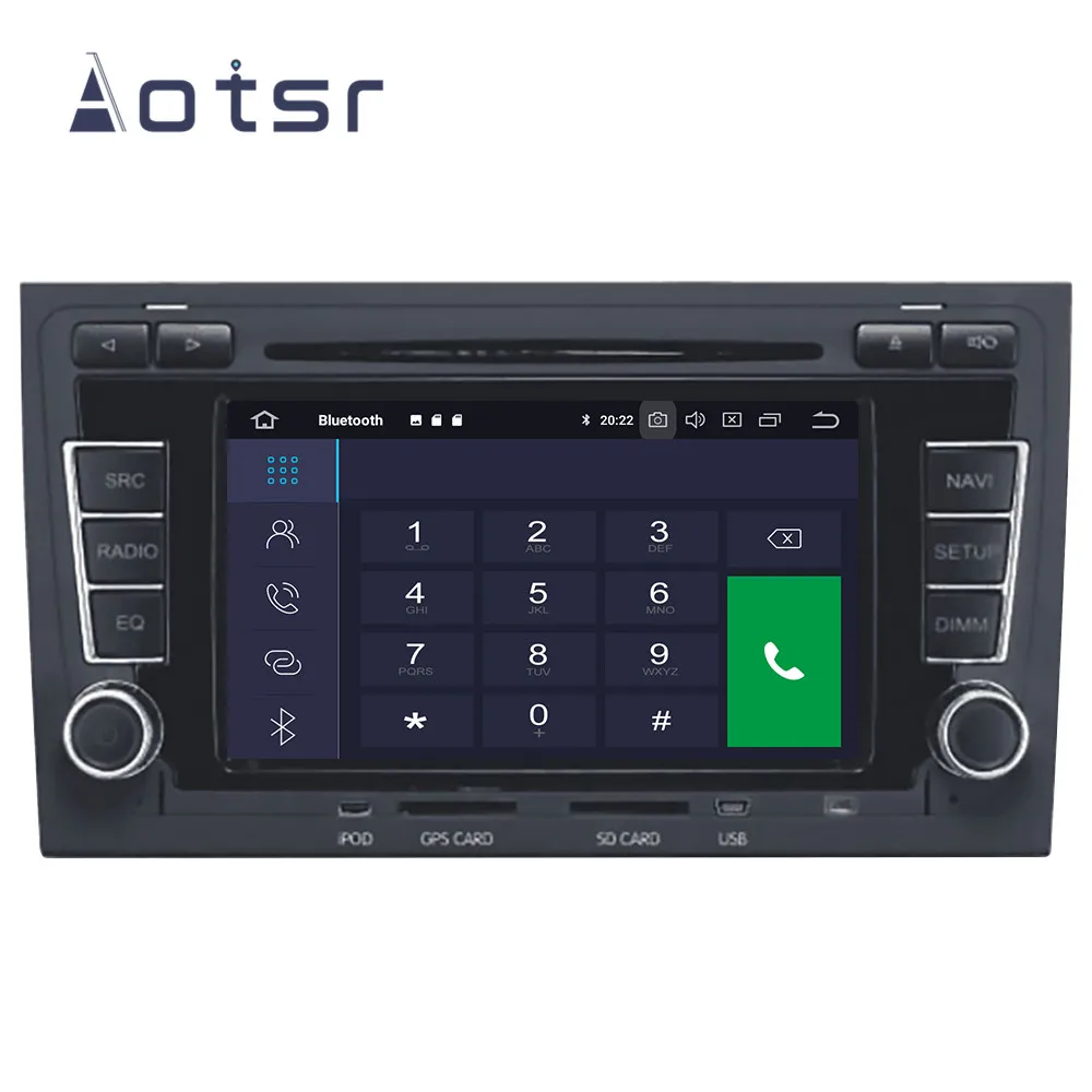 Автомобильный DVD-плеер с GPS-навигацией Android 9 1 IPS для Audi A4 S4 RS4 2003-2012 головное