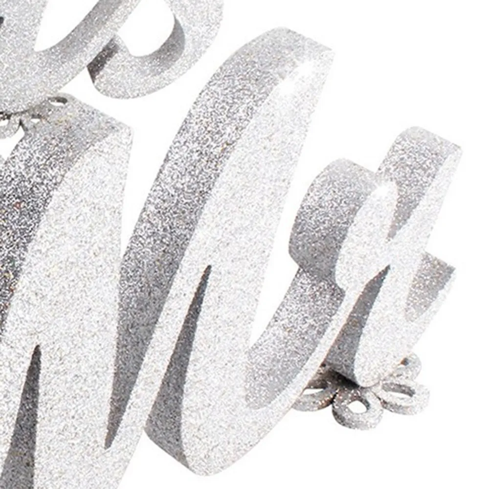 Деревянные MR &amp MRS Свадебные реквизиты из дерева английские слова серебристого