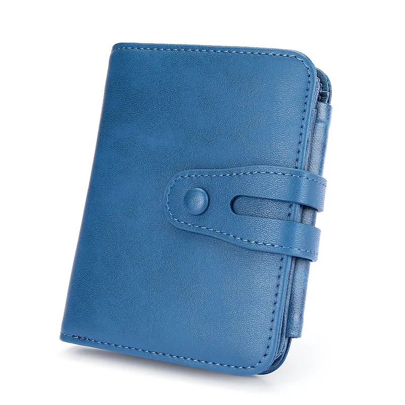 Женский кошелек из натуральной кожи короткий бумажник с монетницей и