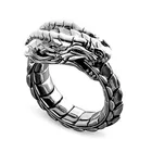 Винтаж кольцо в стиле Панк серебро Цвет моделирование дракон кольцо в стиле стимпанк для Свадебная вечеринка подарок! Романтические хип-хоп сплав аксессуары