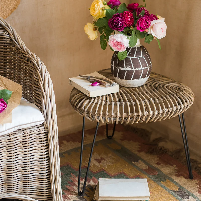 

Природный ротанговый чайный столик GY, боковой столик, угловой столик, чайный столик, дизайнерская мебель, Юго-Восточная Азия