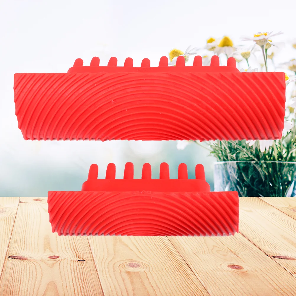

2pcs Wood Grain Design DIY Wall Decoration Tool Graining Rubber Painting
