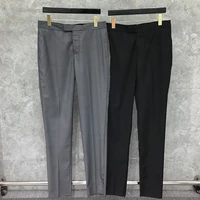 tb thom pants spring autunm mens pants fashion brand trousers for men classic plain weave suiting solid businiess tb pants