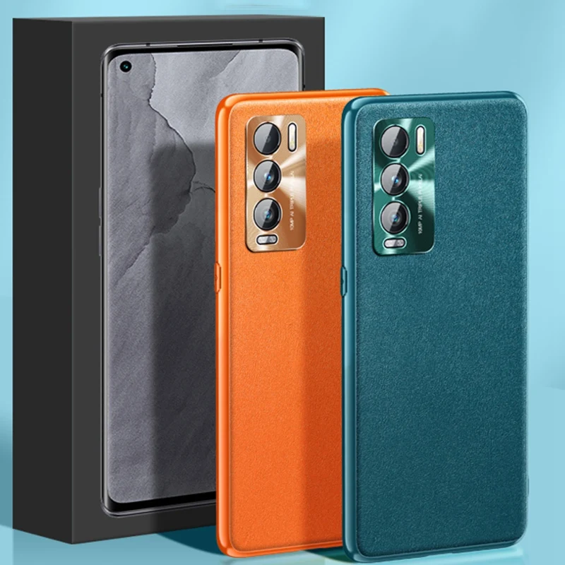 luxury leather phone case for realme gt master explorer cover silicone case for oppo reno 3 4 5 6 pro plus find x2 x3 lite neo free global shipping