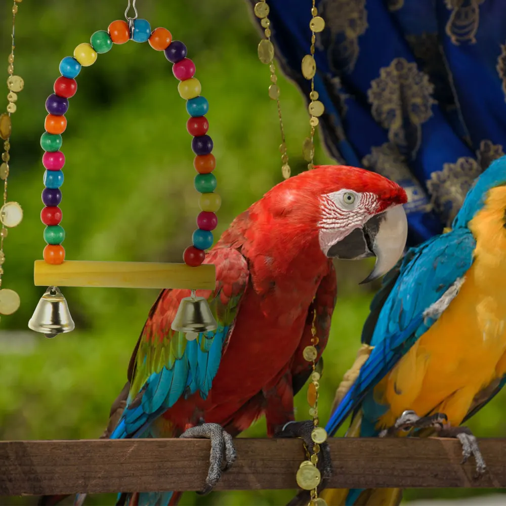 

4 Sets Bird Trick Tabletop Toys Training Toys Colorful Parrot Educational Toys