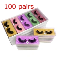 free shipping chemical fiber false eyelashes natural 100 pair of multi layer eyelashes thick and soft simulation comfortable