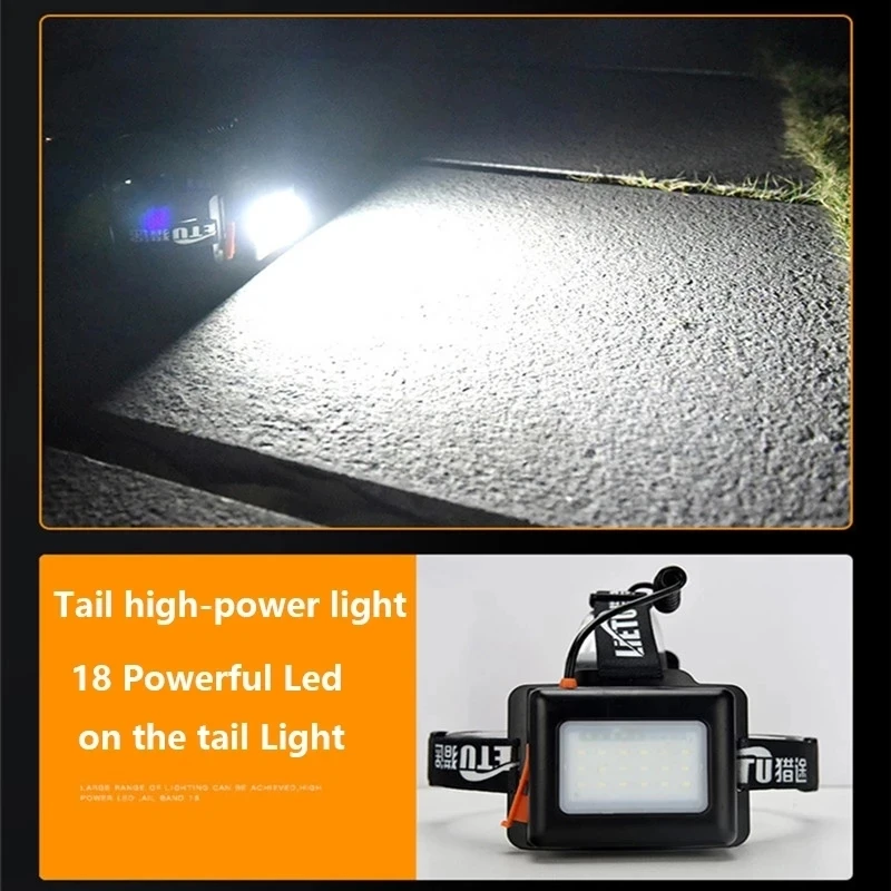 Мощный светодиодный налобный фонарь XHP199 1000 люмен самая яркая лампа зарядка по USB