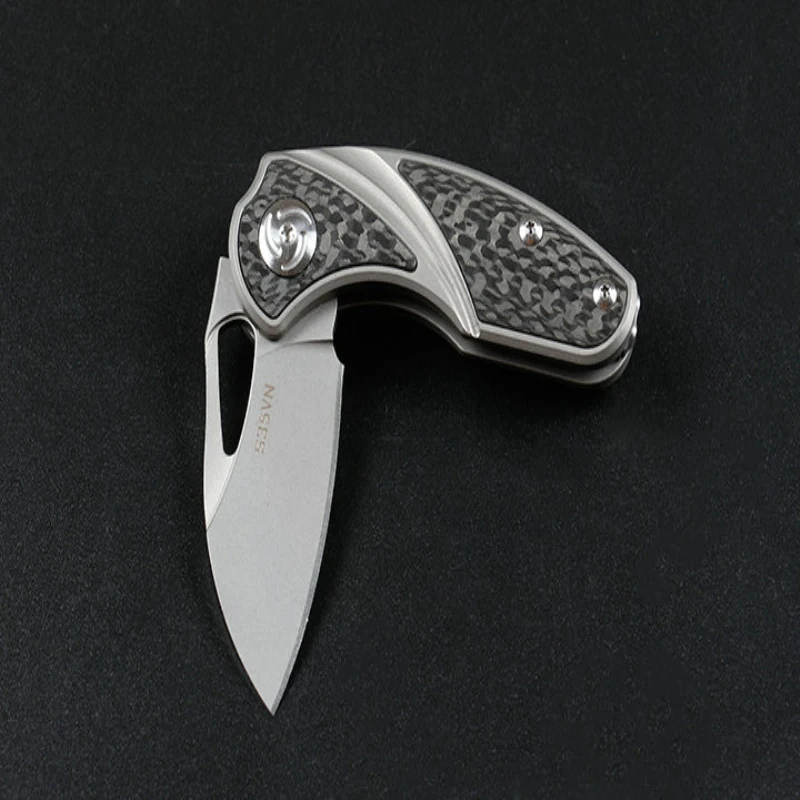 

Folding HA025 tank knife (s35vn) titanium handle+carbon fiber handle Outdoor Survival Hunting Camping High Quality EDC Tool